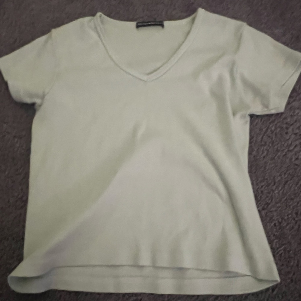little sage colored crop top